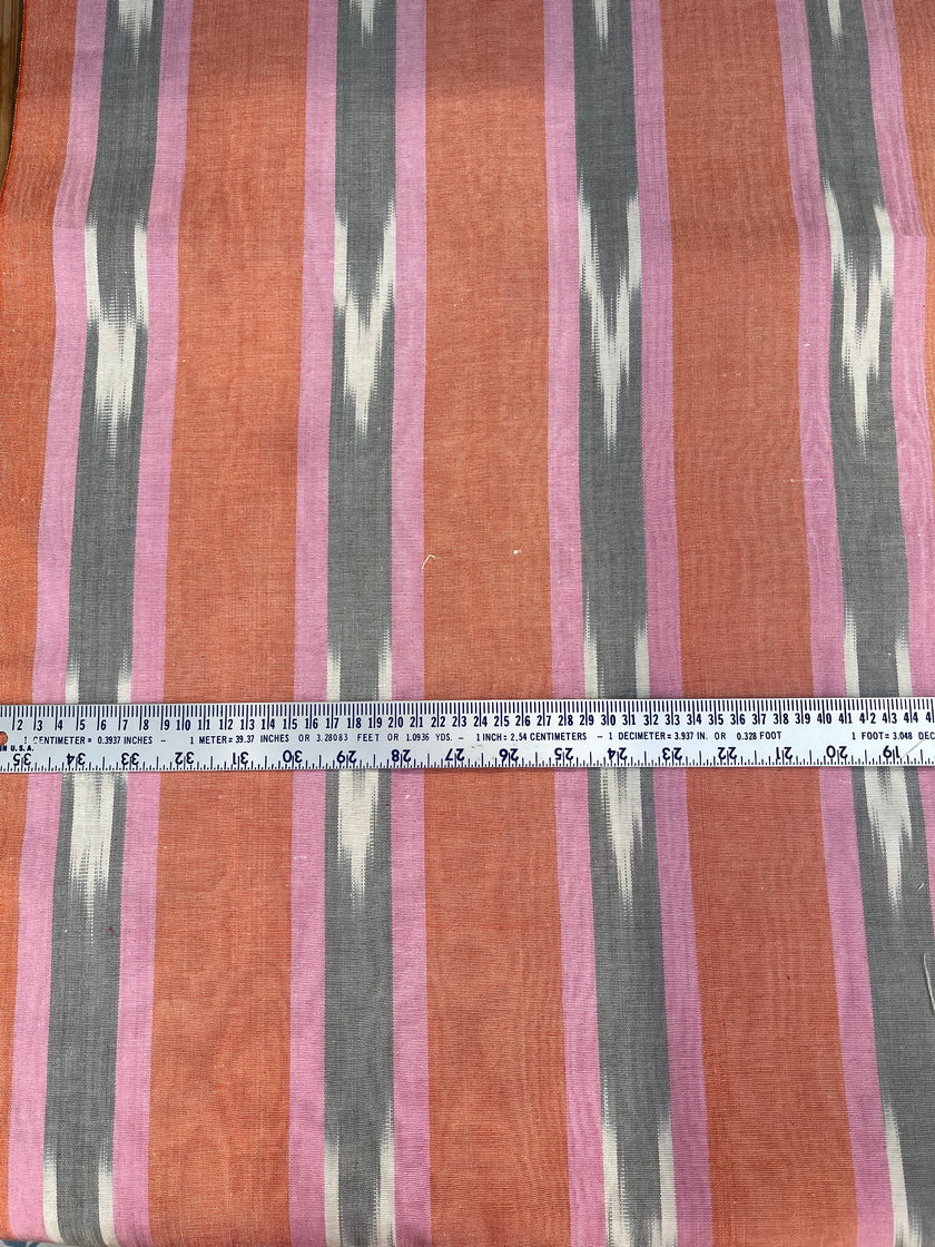 Multi Color Striped Pattern Moiré Fabric By The Yard – Luxurious Silk  For Interior Design & Special Sewing Projects. / 22 inches - 50 cm Width.