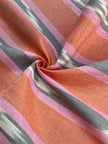 Multi Color Striped Pattern Moiré Fabric By The Yard – Luxurious Silk  For Interior Design & Special Sewing Projects. / 22 inches - 50 cm Width.