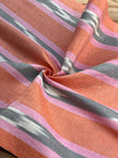 Multi Color Striped Pattern Moiré Fabric By The Yard – Luxurious Silk  For Interior Design & Special Sewing Projects. / 22 inches - 50 cm Width.
