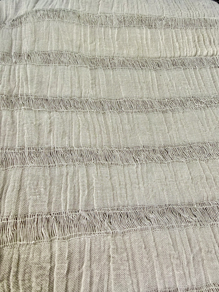 Premium Handwoven Loose Weave Crinkle Cotton Fabric | Resort Wear Textile