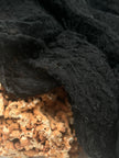 Black Textured Linen Fabric By The Yard Natural Fabrics.