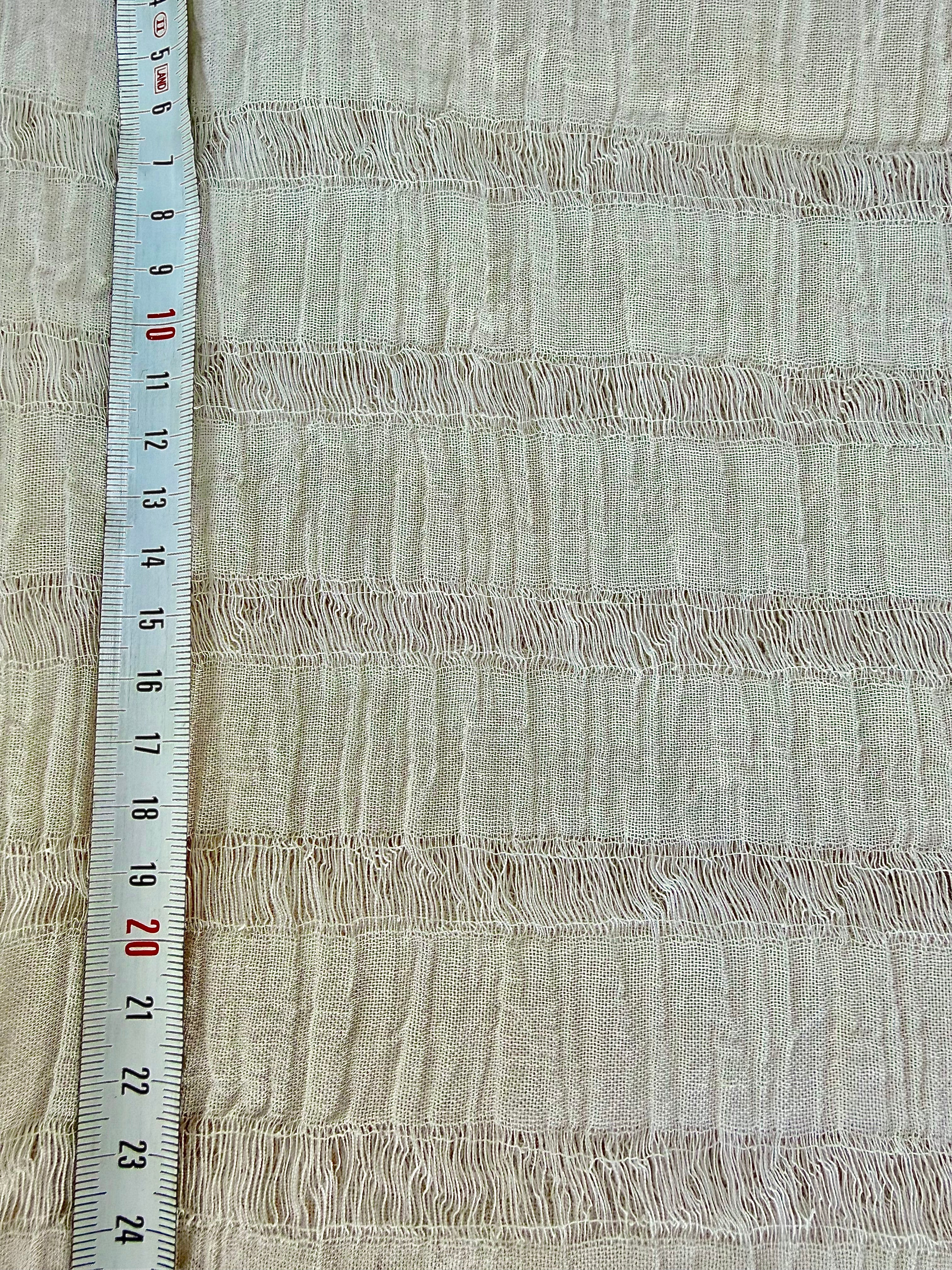 Premium Handwoven Loose Weave Crinkle Cotton Fabric | Resort Wear Textile