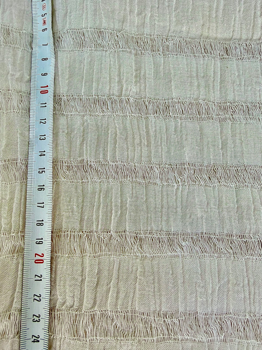Premium Handwoven Loose Weave Crinkle Cotton Fabric | Resort Wear Textile