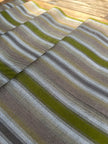 Multi Color Striped Pattern Moiré Fabric By The Yard – Luxurious Silk  For Interior Design & Special Sewing Projects. / 22 inches - 50 cm Width.