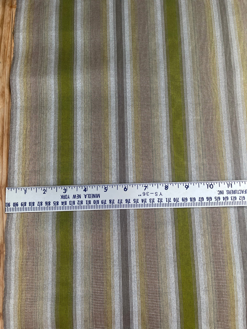 Multi Color Striped Pattern Moiré Fabric By The Yard – Luxurious Silk  For Interior Design & Special Sewing Projects. / 22 inches - 50 cm Width.