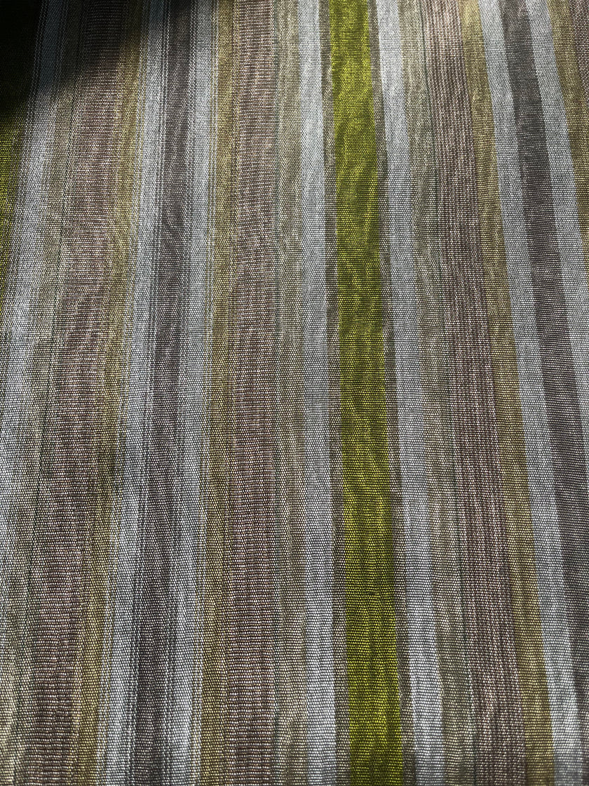 Multi Color Striped Pattern Moiré Fabric By The Yard – Luxurious Silk  For Interior Design & Special Sewing Projects. / 22 inches - 50 cm Width.