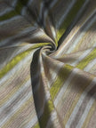 Multi Color Striped Pattern Moiré Fabric By The Yard – Luxurious Silk  For Interior Design & Special Sewing Projects. / 22 inches - 50 cm Width.