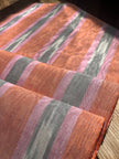 Multi Color Striped Pattern Moiré Fabric By The Yard – Luxurious Silk  For Interior Design & Special Sewing Projects. / 22 inches - 50 cm Width.