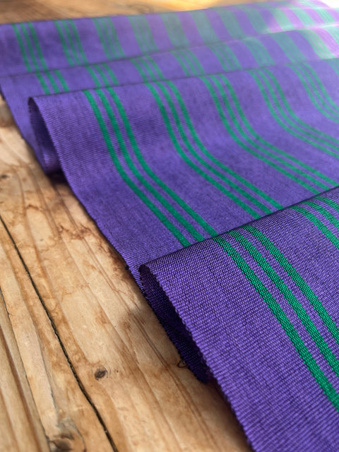 Multi Color Striped Pattern Moiré Fabric By The Yard – Luxurious Silk  For Interior Design & Special Sewing Projects. / 22 inches - 50 cm Width.