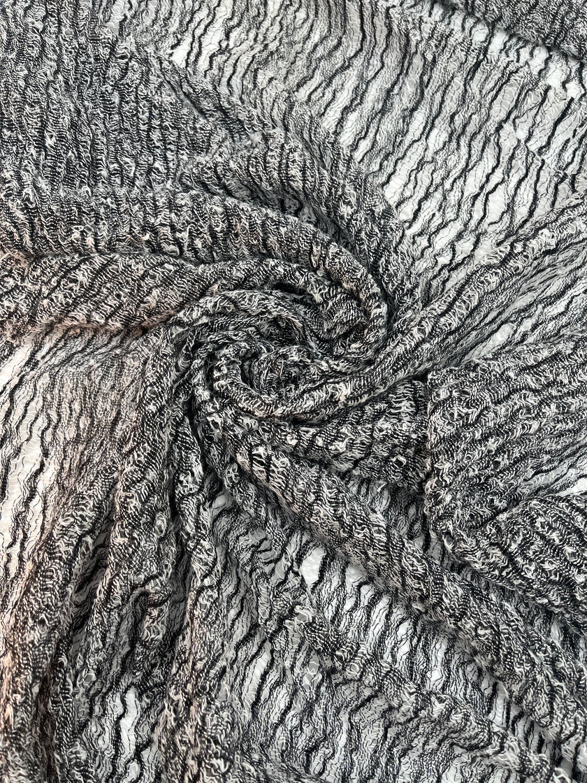 Black White Open Weave Textured Linen Fabric By The Yard Natural Fabrics.