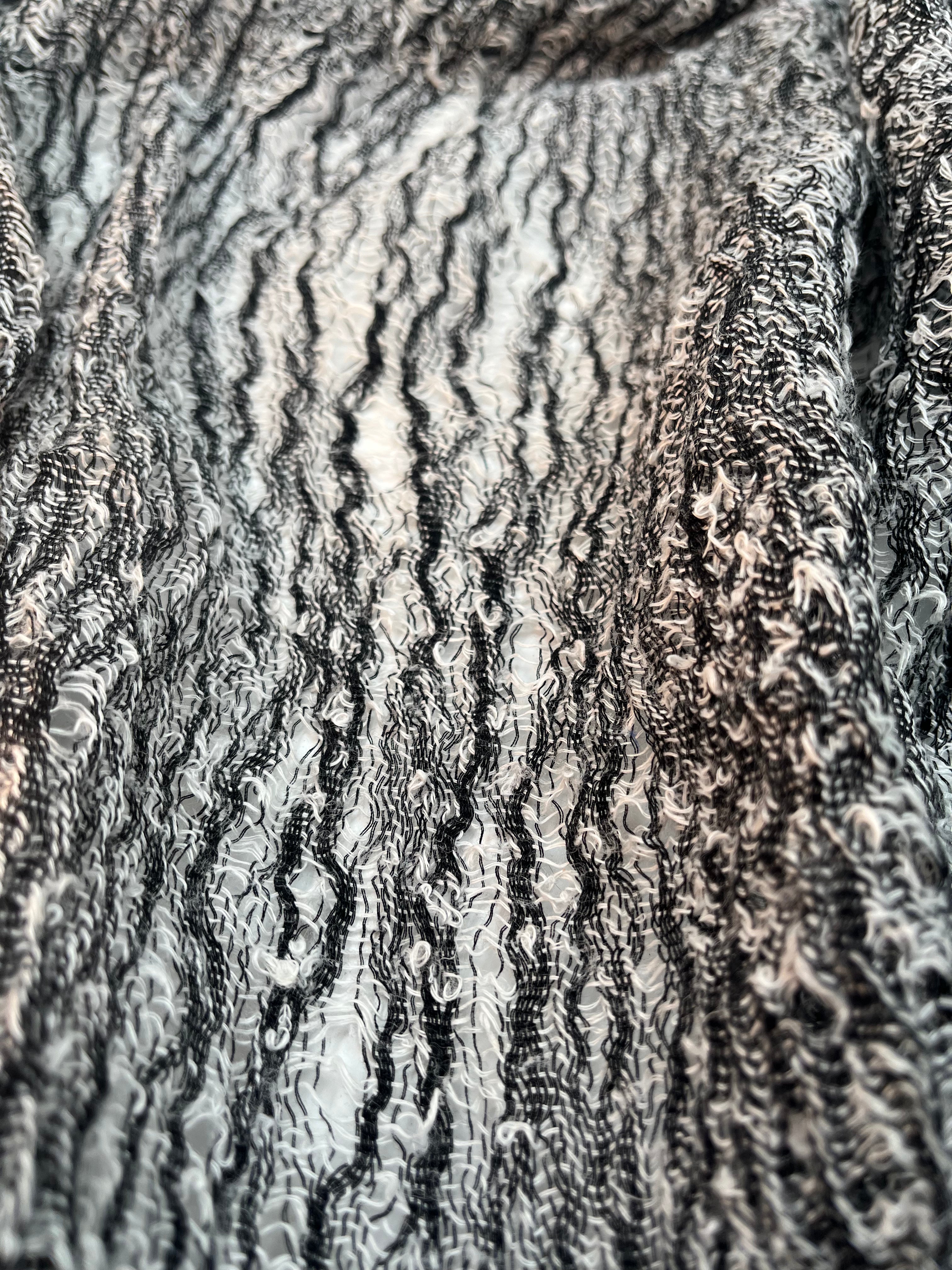 Tissus naturels uniques : mélange de lin et de coton funky, transparent et texturé | Tissus spéciaux de qualité avec texture 3D pour les créations estivales.