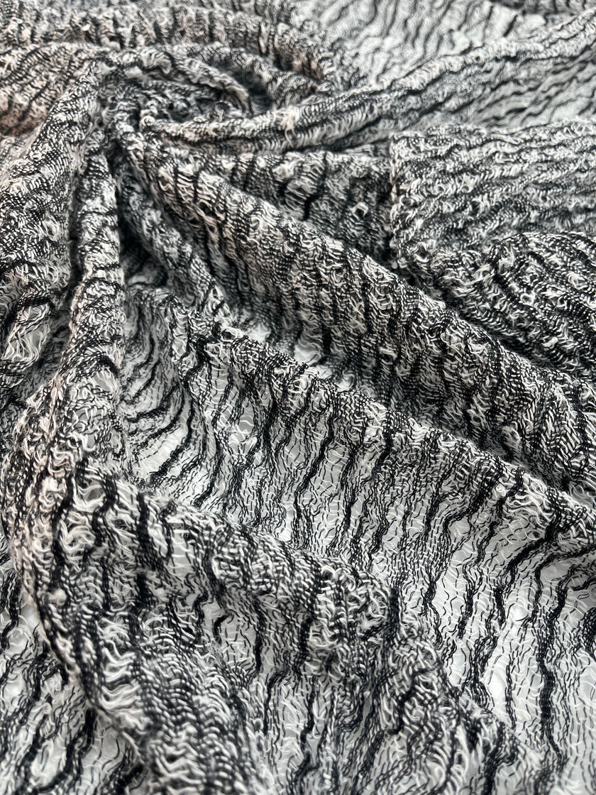 Black White Open Weave Textured Linen Fabric By The Yard Natural Fabrics.