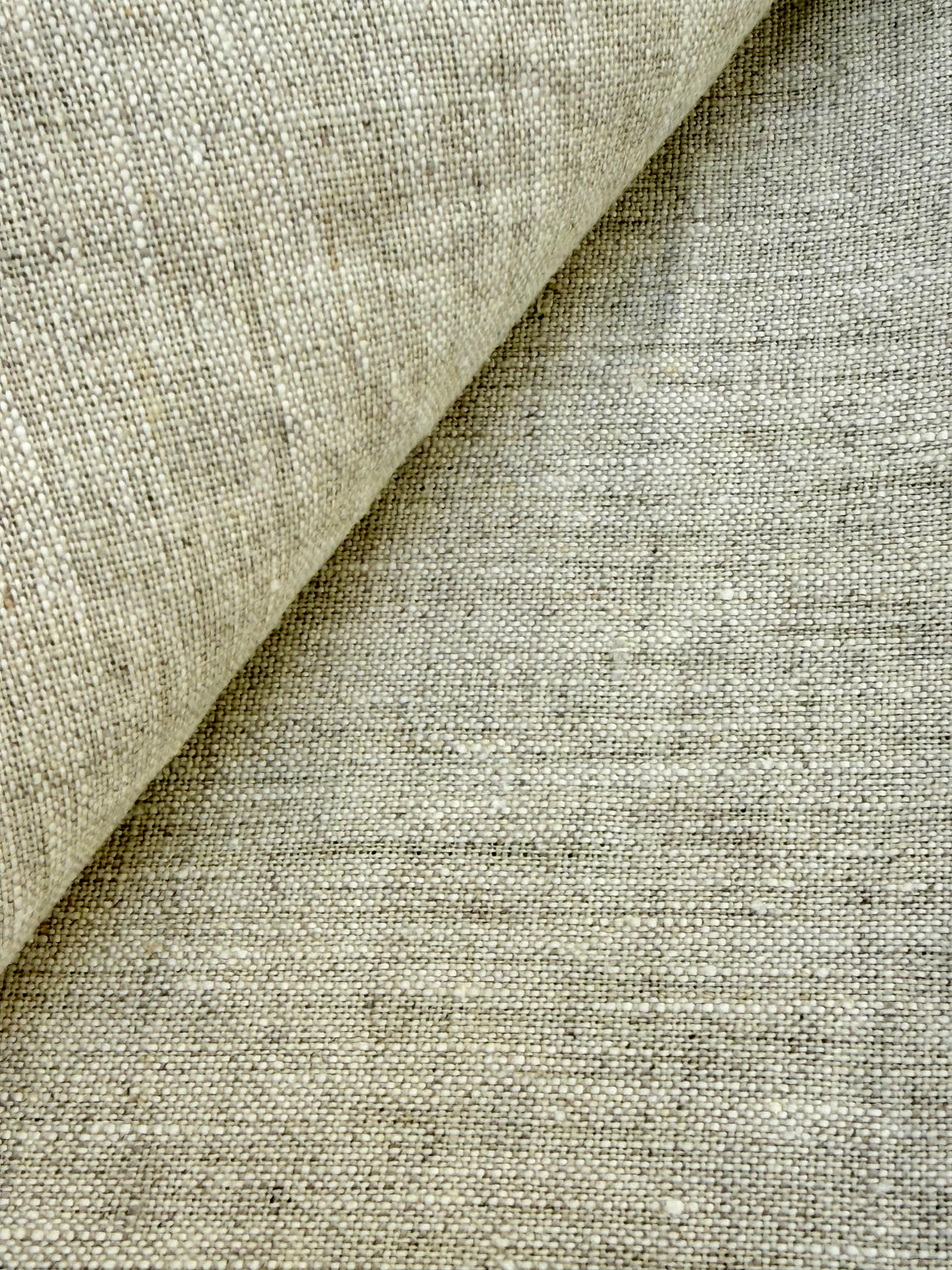 Premium Washed 100% Linen Fabric by the Yard | Natural Oatmeal Linen 190 GSM