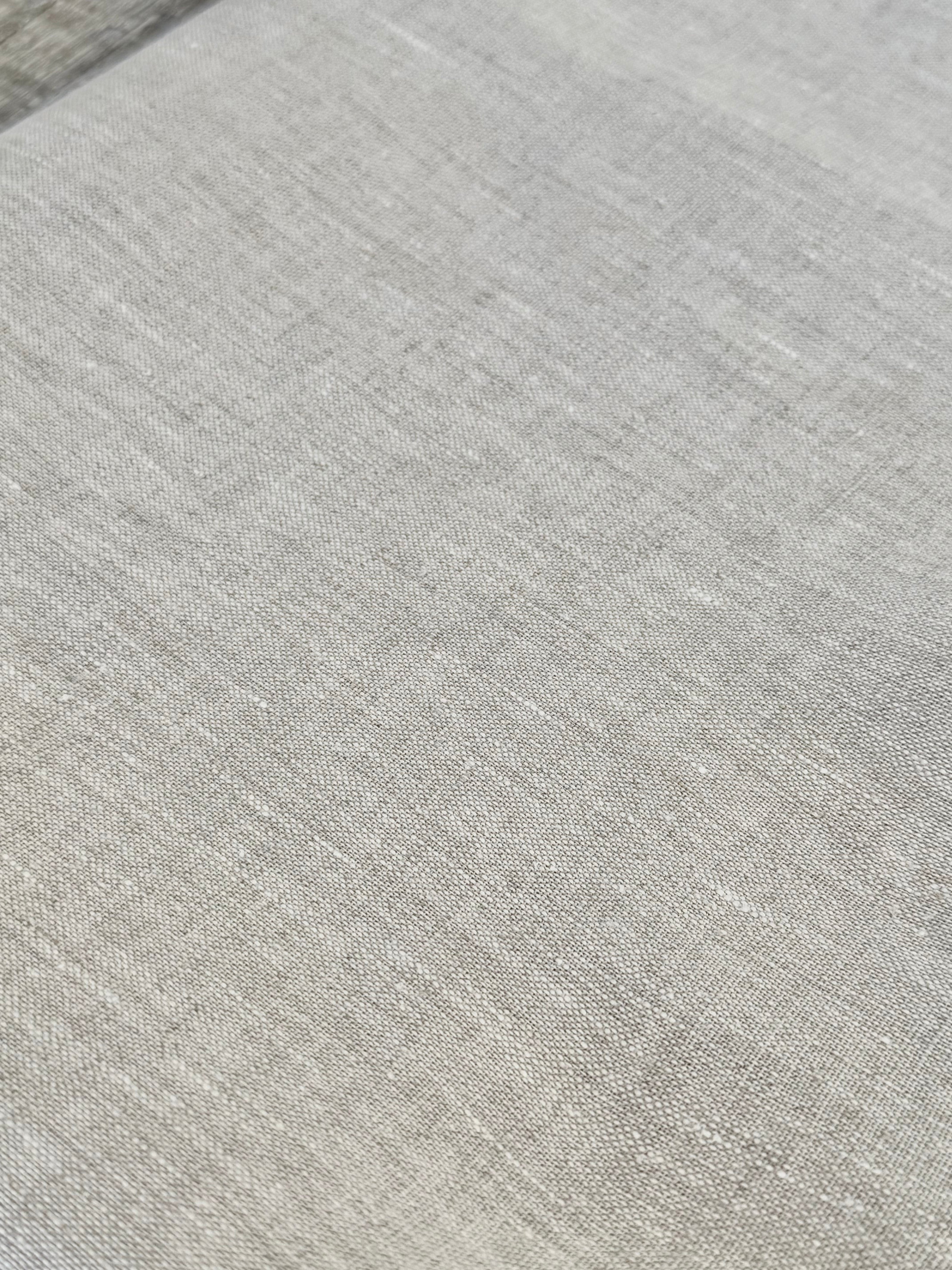 Premium Washed 100% Linen Fabric by the Yard | Natural Oatmeal Linen 190 GSM
