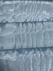Light Blue Silk Moire Fabric By The Meter.