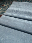 Light Blue Silk Moire Fabric By The Meter.