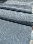 Light Blue Silk Moire Fabric By The Meter.
