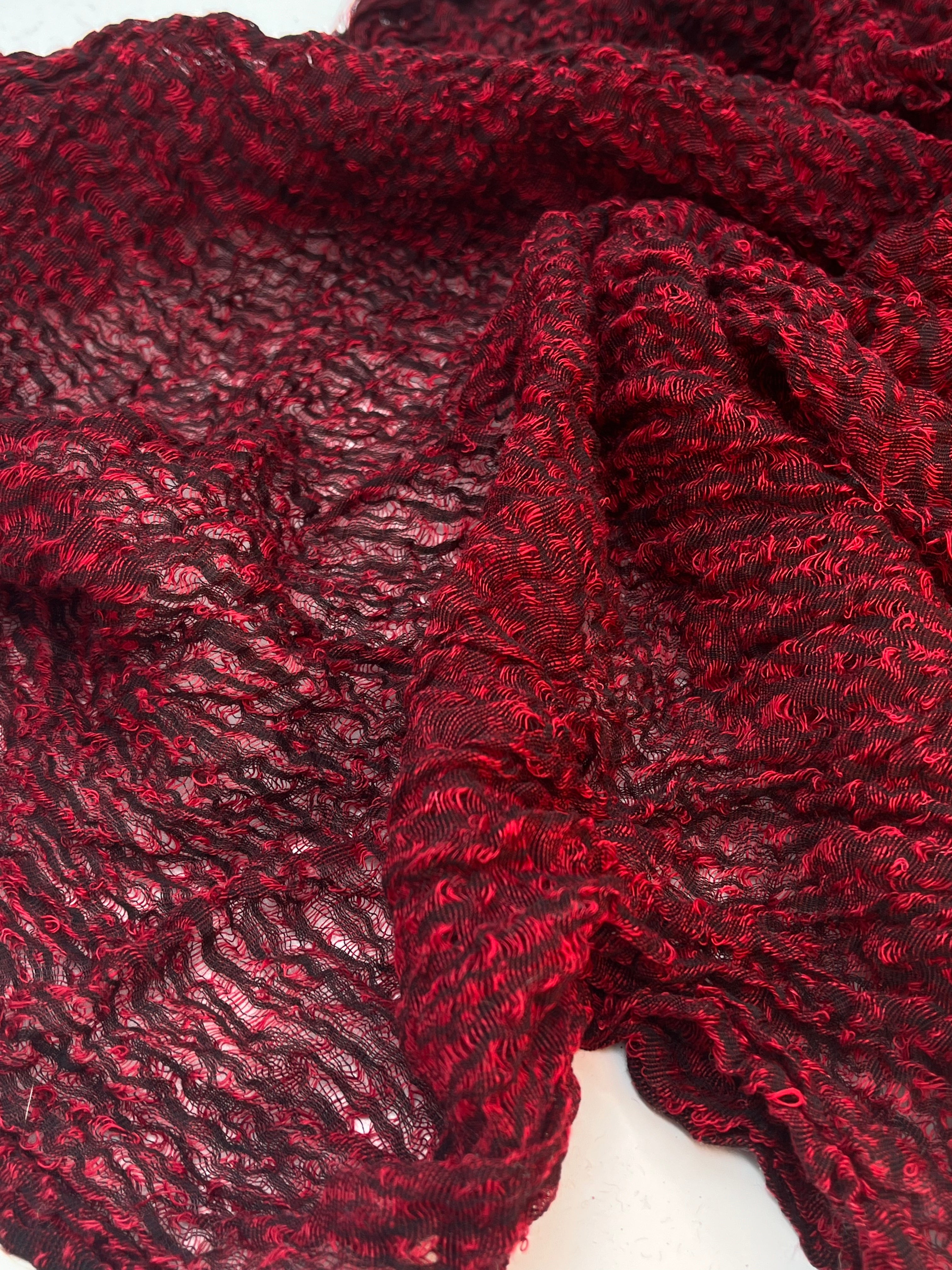 Red Textured Linen Fabric By The Yard Natural Fabrics.