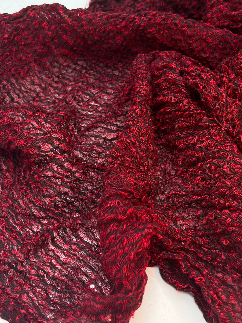 Red Textured Linen Fabric By The Yard Natural Fabrics.