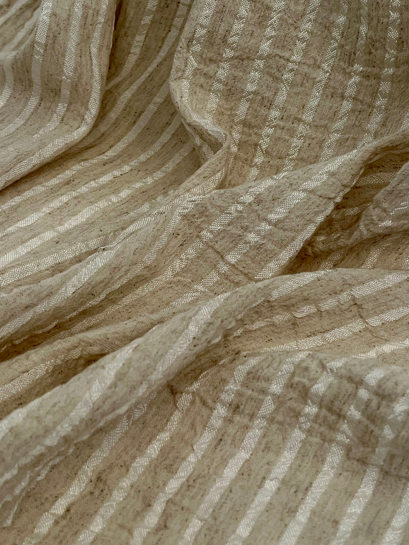 Striped and Textured Silk Linen Fabrics