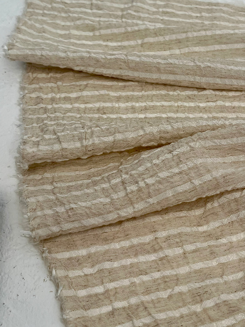 Striped and Textured Silk Linen Fabrics