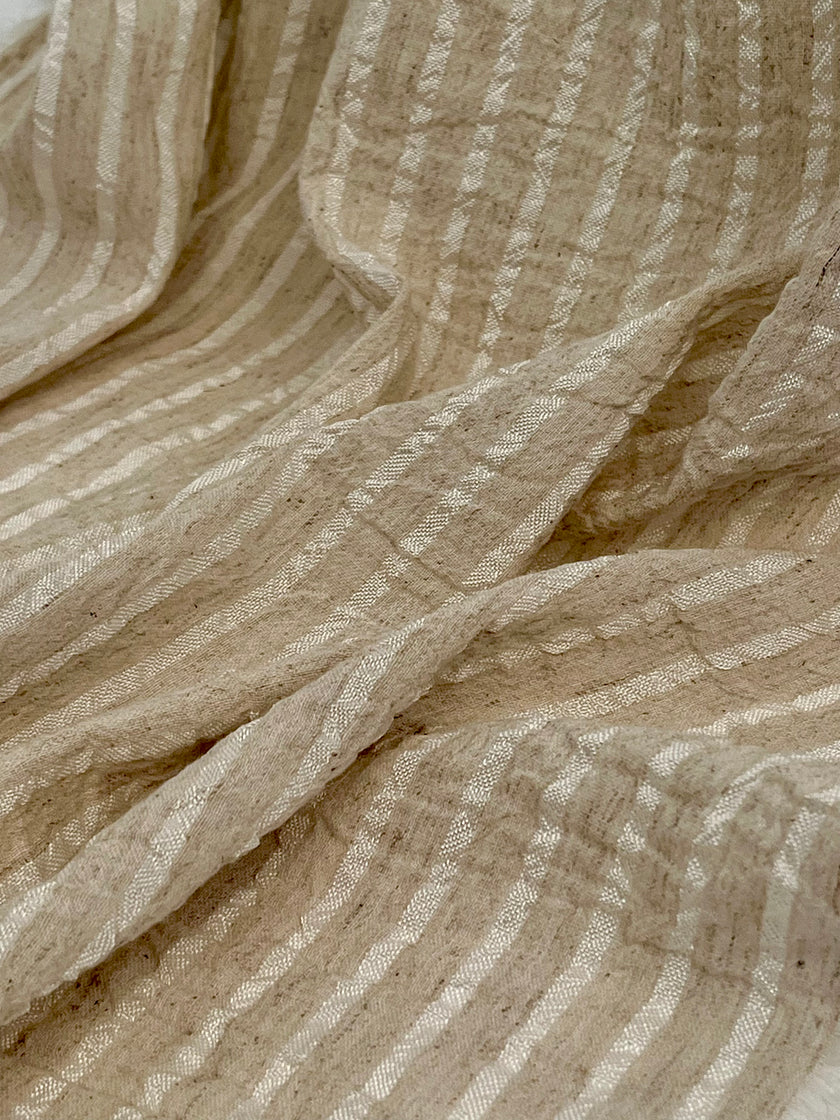 Striped and Textured Silk Linen Fabrics