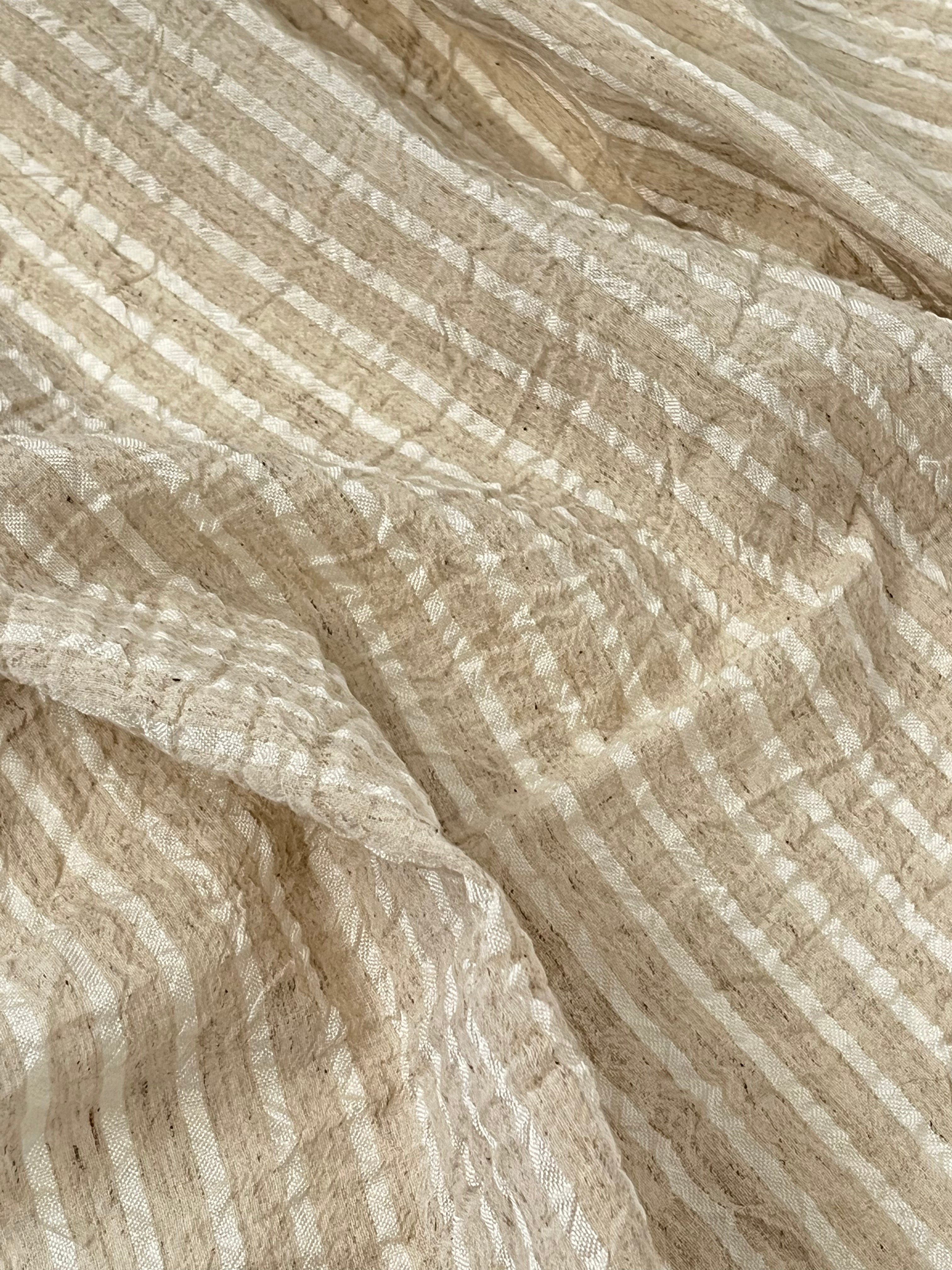 Striped and Textured Silk Linen Fabrics