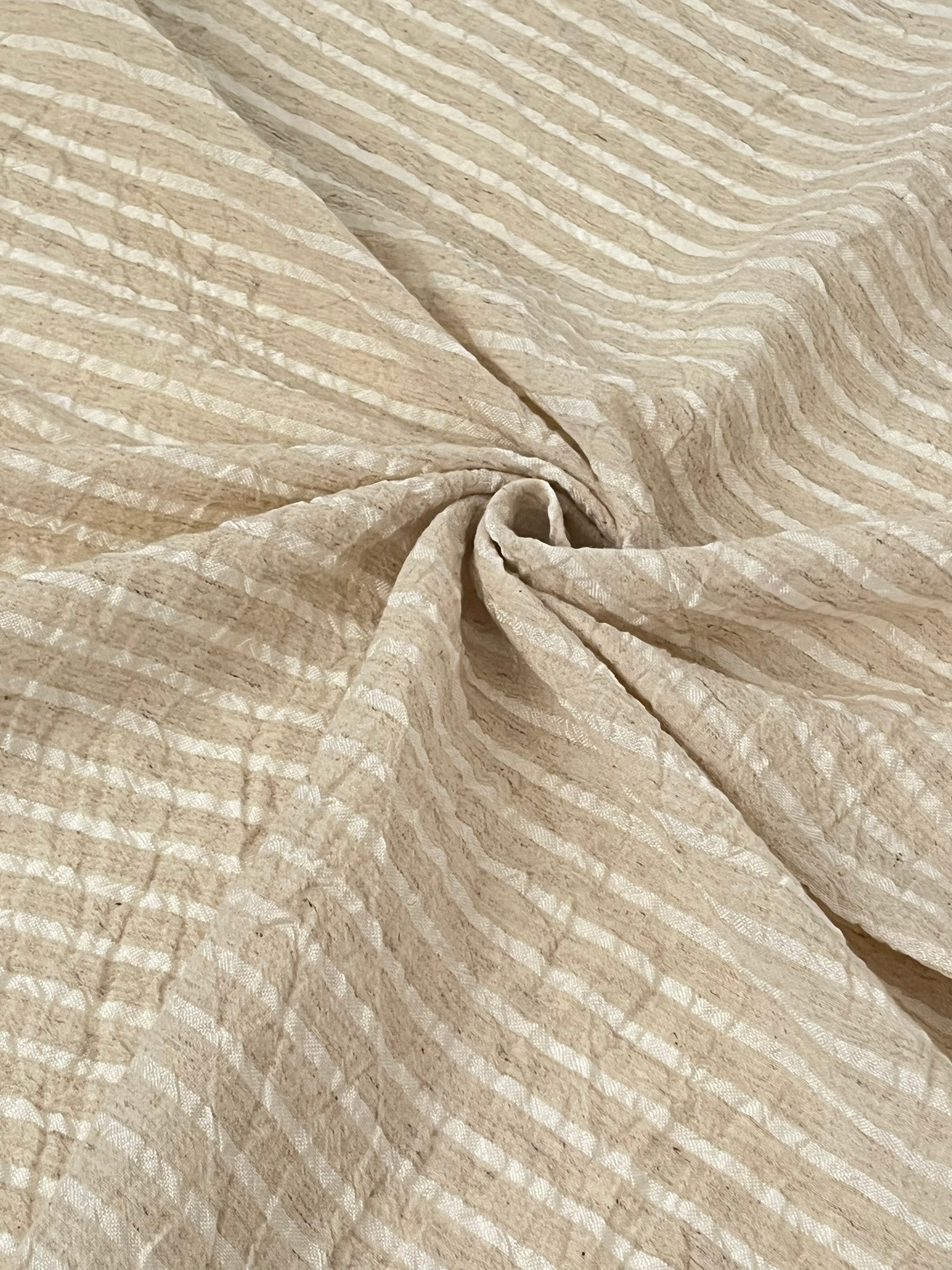 Striped and Textured Silk Linen Fabrics