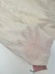 Tissu en coton biologique neutre non blanchi ivoire au mètre, tissu froissé, large largeur.