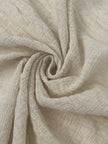 Tissu en coton biologique neutre non blanchi ivoire au mètre, tissu froissé, large largeur.