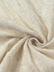 Tissu en coton biologique neutre non blanchi ivoire au mètre, tissu froissé, large largeur.