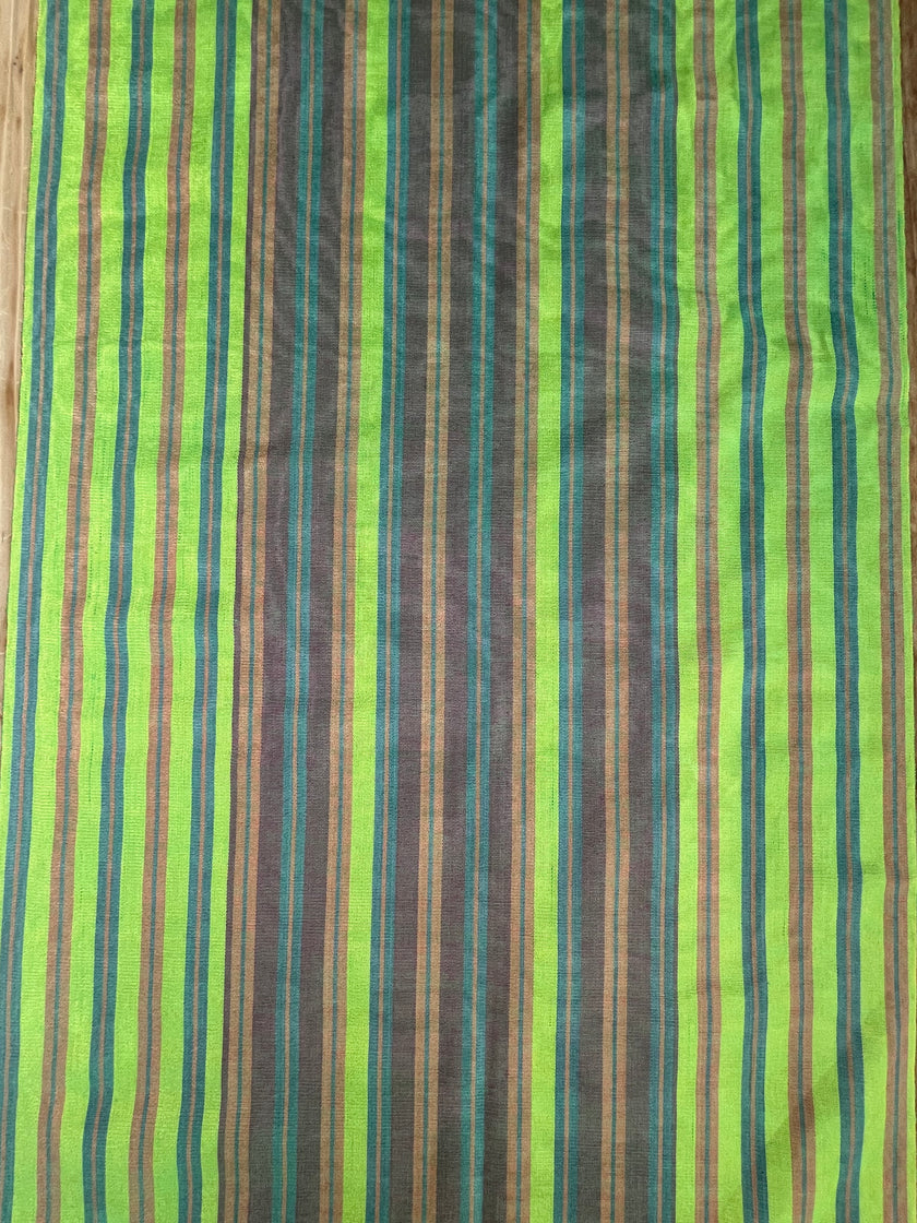 Multi Color Striped Pattern Moiré Fabric By The Yard.