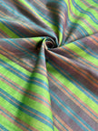 Multi Color Striped Pattern Moiré Fabric By The Yard.