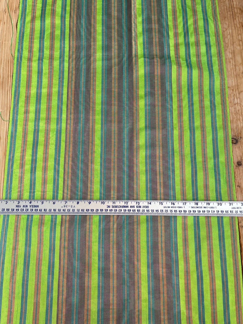 Multi Color Striped Pattern Moiré Fabric By The Yard.