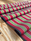 Multi Color Striped Pattern Moiré Fabric By The Yard.