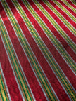 Multi Color Striped Pattern Moiré Fabric By The Yard.