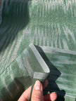 Green Ikat Silk Moire Home Textile Interior Fabrics, Watermark Pattern.