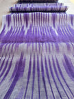 Rembourrage luxueux en soie à rayures Ikat bleues pour tête de lit ottoman, tissus d'intérieur pour textiles de maison : housses d'oreiller, motifs inspirés du kimono, motifs en filigrane.