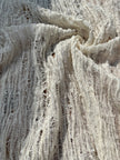 Ivory White Textured Linen Fabric By The Yard Natural Fabrics.