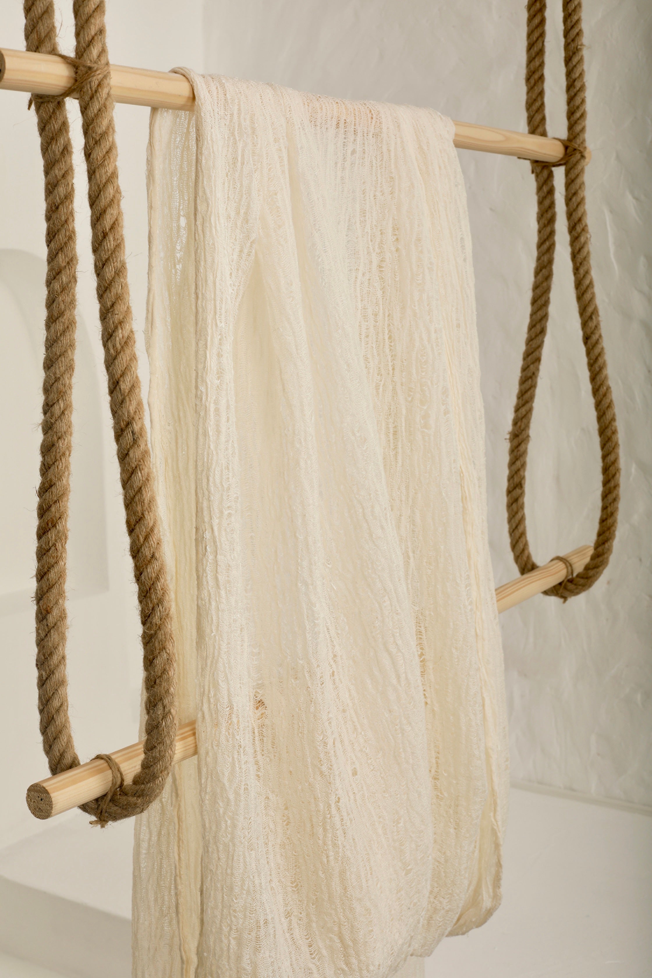 Ivory White Textured Linen Fabric By The Yard Natural Fabrics.