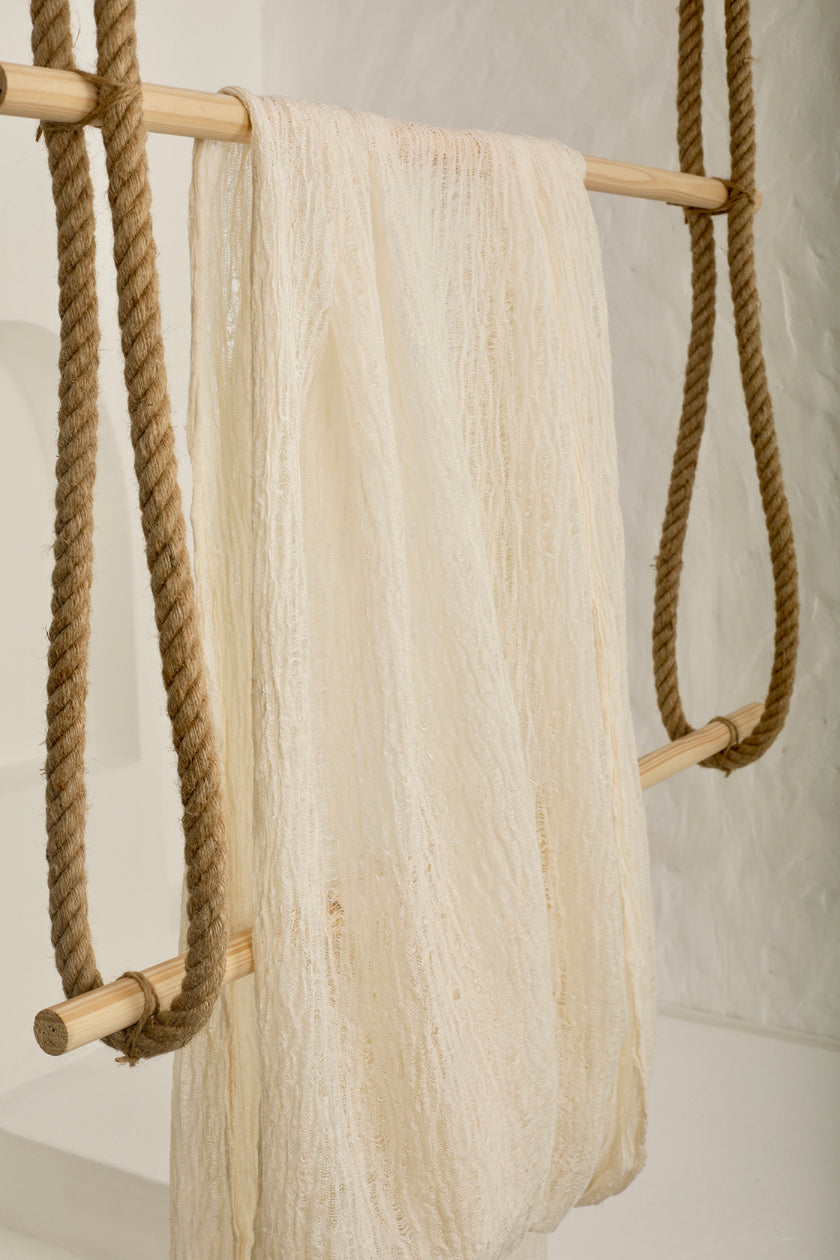 Ivory White Textured Linen Fabric By The Yard Natural Fabrics.