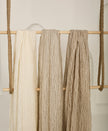 Ivory White Textured Linen Fabric By The Yard Natural Fabrics.