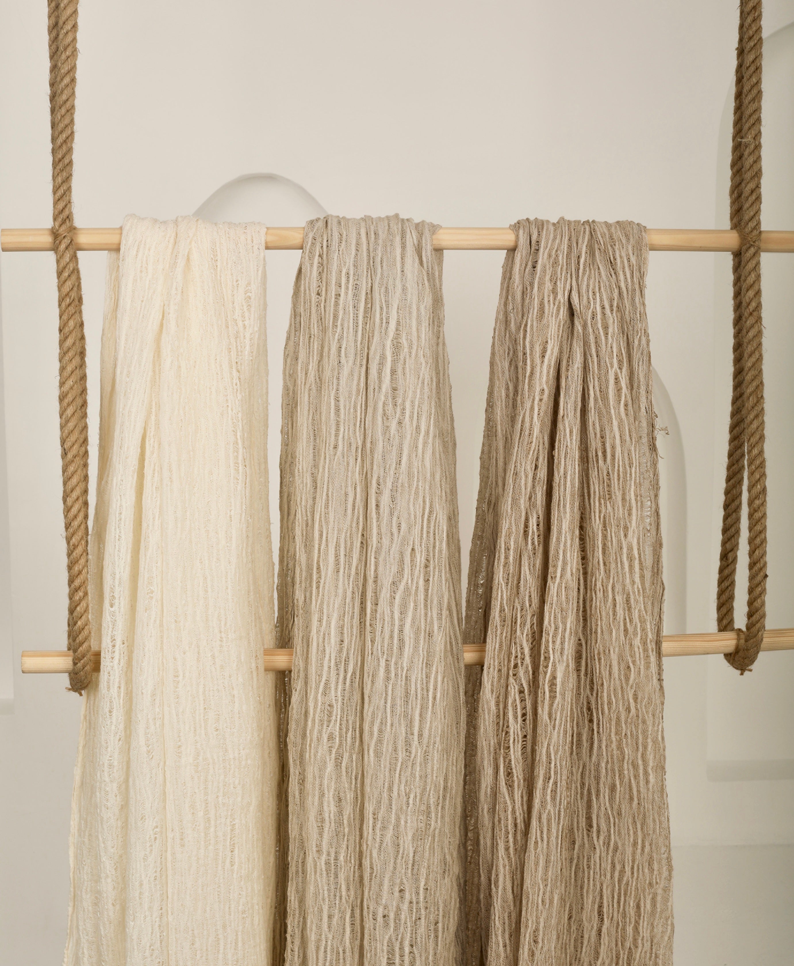 Ivory White Textured Linen Fabric By The Yard Natural Fabrics.