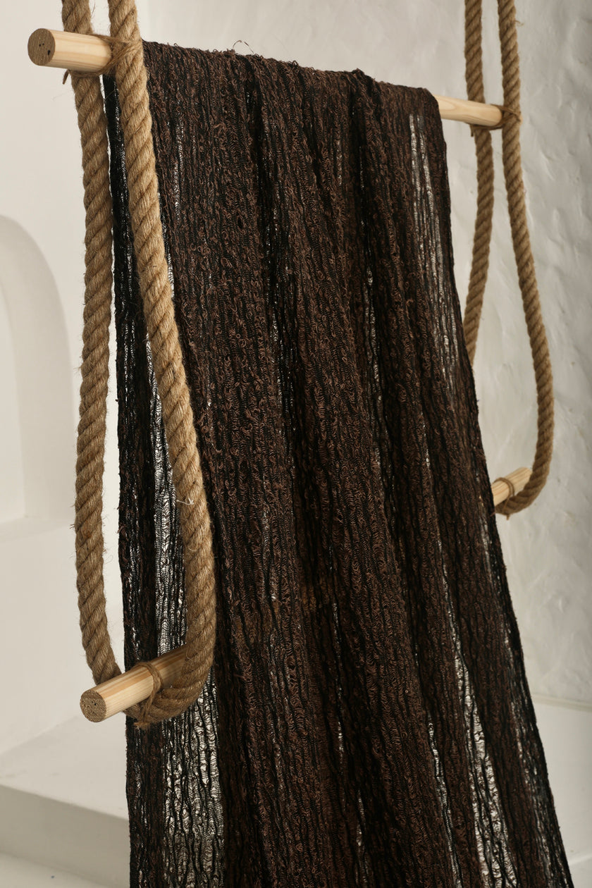 Brown Linen Textured Linen Fabric By The Yard Natural Fabrics.