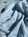Organic Muslin Baby Blanket – 140x100cm Double Layered, Undyed Cotton, Newborn Swaddle with Fringed Edges – Light Pink, Blue, Sage, Biscuit