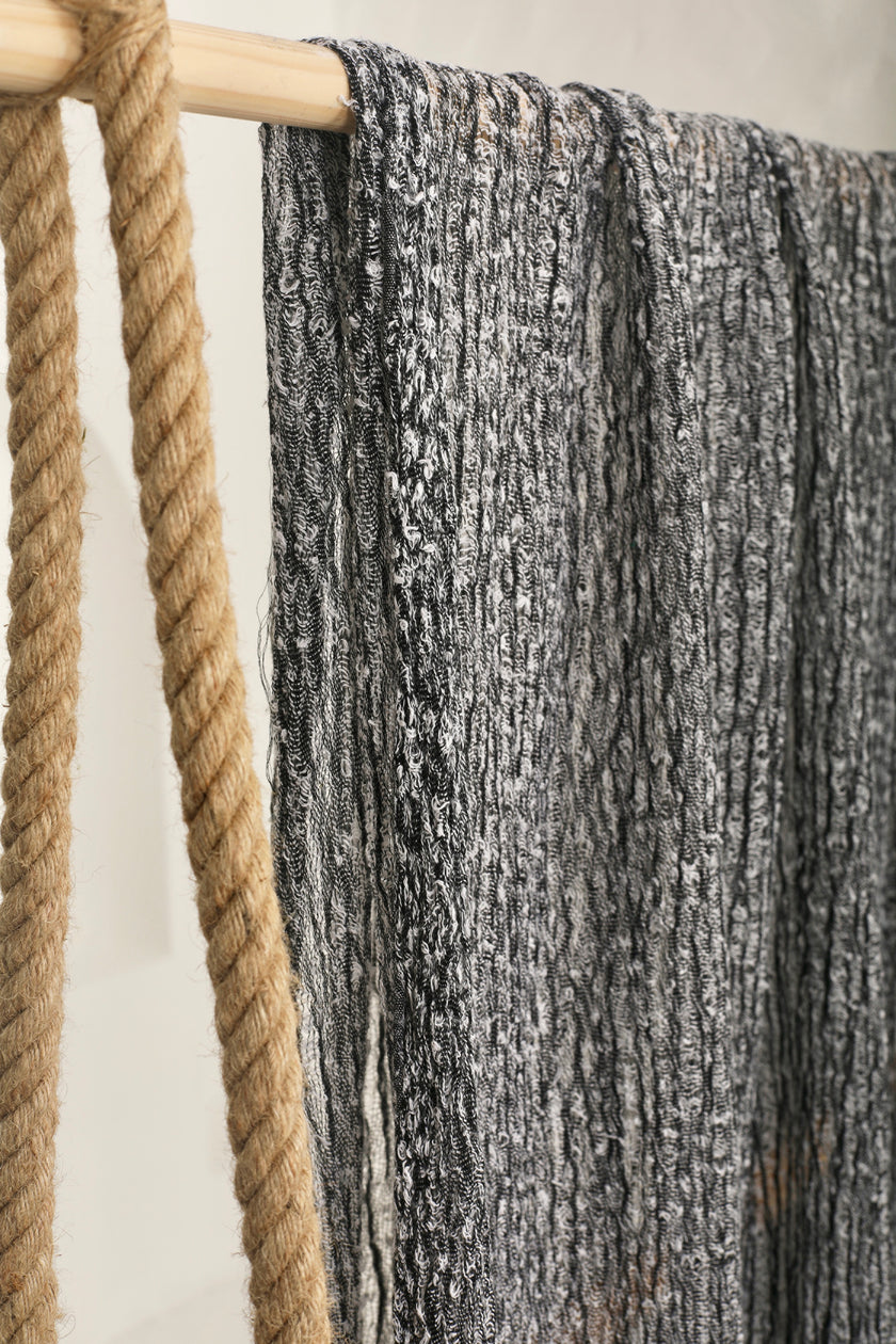 Tissus naturels uniques : mélange de lin et de coton funky, transparent et texturé | Tissus spéciaux de qualité avec texture 3D pour les créations estivales.