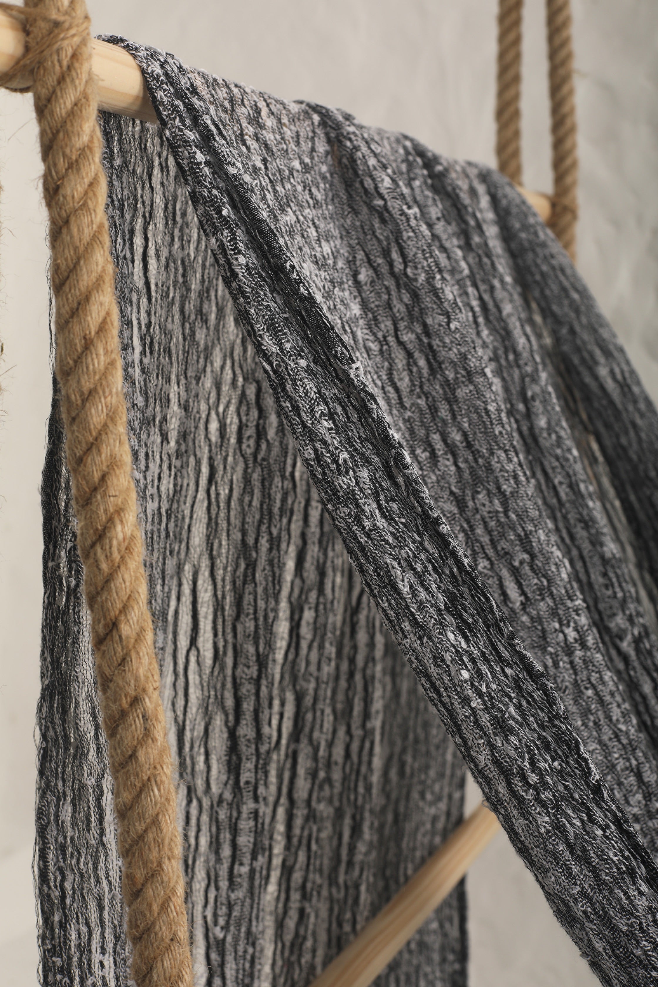Tissus naturels uniques : mélange de lin et de coton funky, transparent et texturé | Tissus spéciaux de qualité avec texture 3D pour les créations estivales.