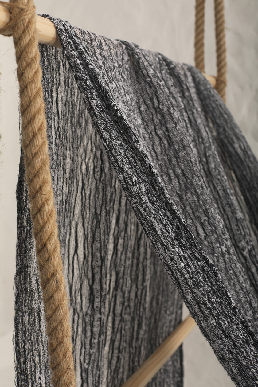 Tissus naturels uniques : mélange de lin et de coton funky, transparent et texturé | Tissus spéciaux de qualité avec texture 3D pour les créations estivales.