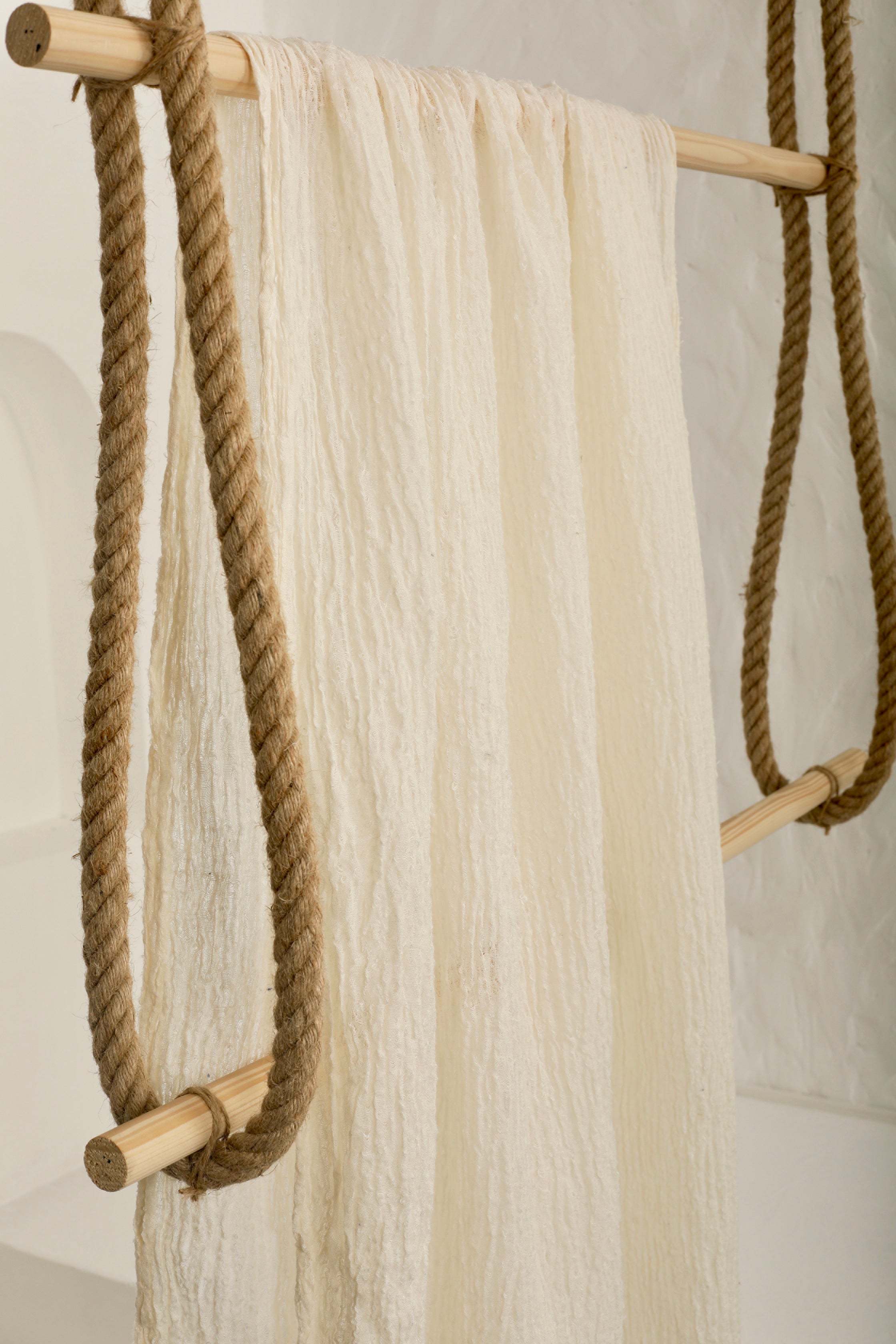 Unbleached, Ivory White Textured Linen Fabric By The Yard Natural Fabrics.