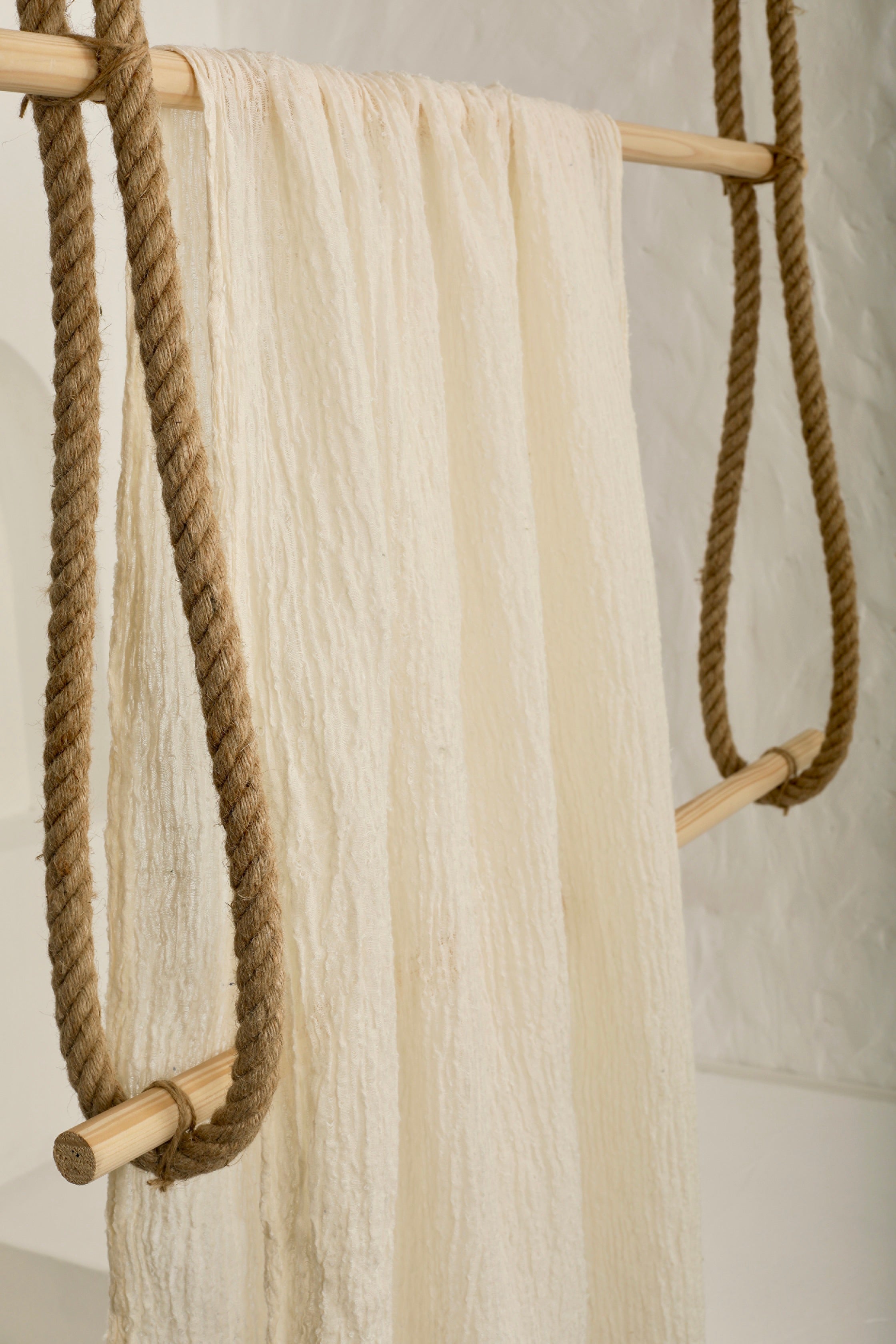 Unbleached, Ivory White Textured Linen Fabric By The Yard Natural Fabrics.
